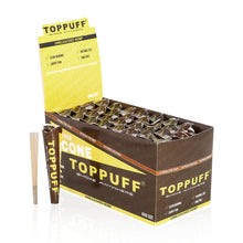 Load image into Gallery viewer, TOPPUFF Yellow King Size Pre Rolled Cones, Natural Rolling Cones With Tips, Slow Burning Pre Rolled Rolling Paper, 3 PCS / Pack 32 Packs / Box
