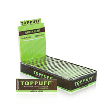 Load image into Gallery viewer, TOPPUFF Green Rolling Paper, 1 1/4 Size Slim Cigarette Rolling Paper, Slow Burning Rolling Papers, 50 PCS / Pack 25 Packs / Box
