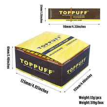 Load image into Gallery viewer, TOPPUFF Blue Rolling Paper with Rolling Tips, King Size Slim Cigarette Rolling Paper, Slow Burning Rolling Papers, 32 PCS / Pack 24 Packs / Box
