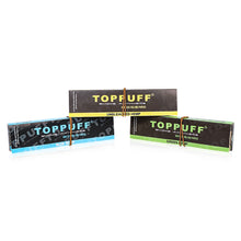 Load image into Gallery viewer, TOPPUFF Blue Rolling Paper with Rolling Tips, King Size Slim Cigarette Rolling Paper, Slow Burning Rolling Papers, 32 PCS / Pack 24 Packs / Box
