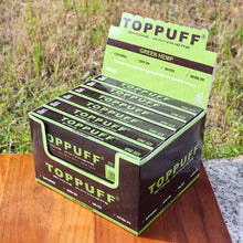 Load image into Gallery viewer, TOPPUFF Green King Size Pre Rolled Cones, Natural Rolling Cones With Tips, Slow Burning Pre Rolled Rolling Paper, 40 PCS / Pack 12 Packs / Box
