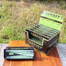 Load image into Gallery viewer, TOPPUFF Green King Size Pre Rolled Cones, Natural Rolling Cones With Tips, Slow Burning Pre Rolled Rolling Paper, 40 PCS / Pack 12 Packs / Box
