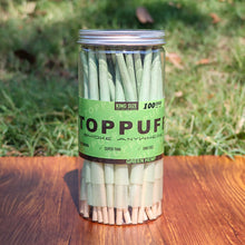 Load image into Gallery viewer, TOPPUFF Green King Size Pre Rolled Cones, Natural Rolling Cones With Tips, Slow Burning Pre Rolled Rolling Paper, 100 PCS / Pack
