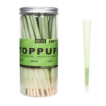 Load image into Gallery viewer, TOPPUFF Green King Size Pre Rolled Cones, Natural Rolling Cones With Tips, Slow Burning Pre Rolled Rolling Paper, 100 PCS / Pack
