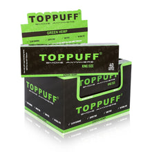 Load image into Gallery viewer, TOPPUFF Green King Size Pre Rolled Cones, Natural Rolling Cones With Tips, Slow Burning Pre Rolled Rolling Paper, 40 PCS / Pack 12 Packs / Box
