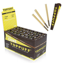 Load image into Gallery viewer, TOPPUFF Yellow King Size Pre Rolled Cones, Natural Rolling Cones With Tips, Slow Burning Pre Rolled Rolling Paper, 3 PCS / Pack 32 Packs / Box
