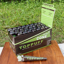 Load image into Gallery viewer, TOPPUFF Green King Size Pre Rolled Cones, Natural Rolling Cones With Tips, Slow Burning Pre Rolled Rolling Paper, 3 PCS / Pack 32 Packs / Box
