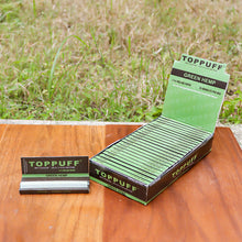 Load image into Gallery viewer, TOPPUFF Green Rolling Paper, 1 1/4 Size Slim Cigarette Rolling Paper, Slow Burning Rolling Papers, 50 PCS / Pack 25 Packs / Box
