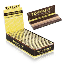 Load image into Gallery viewer, TOPPUFF Yellow Rolling Paper, 1 1/4 Size Slim Cigarette Rolling Paper, Slow Burning Rolling Papers, 50 PCS / Pack 25 Packs / Box
