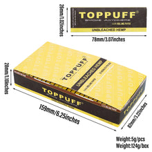 Load image into Gallery viewer, TOPPUFF Yellow Rolling Paper, 1 1/4 Size Slim Cigarette Rolling Paper, Slow Burning Rolling Papers, 50 PCS / Pack 25 Packs / Box
