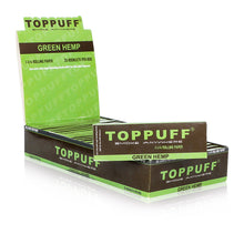 Load image into Gallery viewer, TOPPUFF Green Rolling Paper, 1 1/4 Size Slim Cigarette Rolling Paper, Slow Burning Rolling Papers, 50 PCS / Pack 25 Packs / Box
