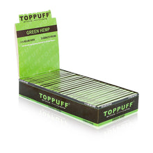 Load image into Gallery viewer, TOPPUFF Green Rolling Paper, 1 1/4 Size Slim Cigarette Rolling Paper, Slow Burning Rolling Papers, 50 PCS / Pack 25 Packs / Box
