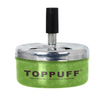 Load image into Gallery viewer, TOPPUFF Round Metal Press Cigarette Ashtray, Colorful Ø 90 Ash Tray, Easy Clean Cigarette Ashtray with Cigarette Holder
