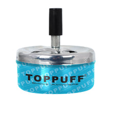 Load image into Gallery viewer, TOPPUFF Round Metal Press Cigarette Ashtray, Colorful Ø 90 Ash Tray, Easy Clean Cigarette Ashtray with Cigarette Holder
