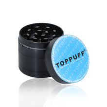 Load image into Gallery viewer, TOPPUFF Zinc Alloy Herb Grinder with Blue Lid Cover, 4 Lay Ø 40 Smoker Grinder, Premium Portable Tobacco Grinder, 12 PCS/ Box
